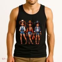 Black Cowgirl Western Rodeo Melanin Black History Texas Tank Top thumb 3