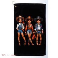 Black Cowgirl Western Rodeo Melanin Black History Texas Golf Towel thumb 0