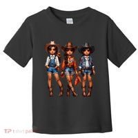 Black Cowgirl Western Rodeo Melanin Black History Texas Toddler T-Shirt thumb 0