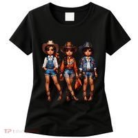 Black Cowgirl Western Rodeo Melanin Black History Texas Women's T-Shirt thumb 0