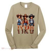 Black Cowgirl Western Rodeo Melanin Black History Texas Long Sleeve Shirt thumb 0
