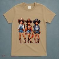 Black Cowgirl Western Rodeo Melanin Black History Texas T-Shirt thumb 5