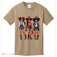 Black Cowgirl Western Rodeo Melanin Black History Texas Kids T-Shirt thumb 0