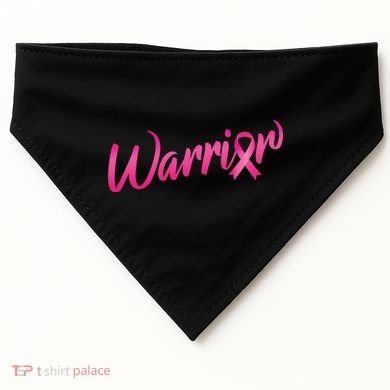 Breast Cancer Warrior USA-Made Doggie Bandana