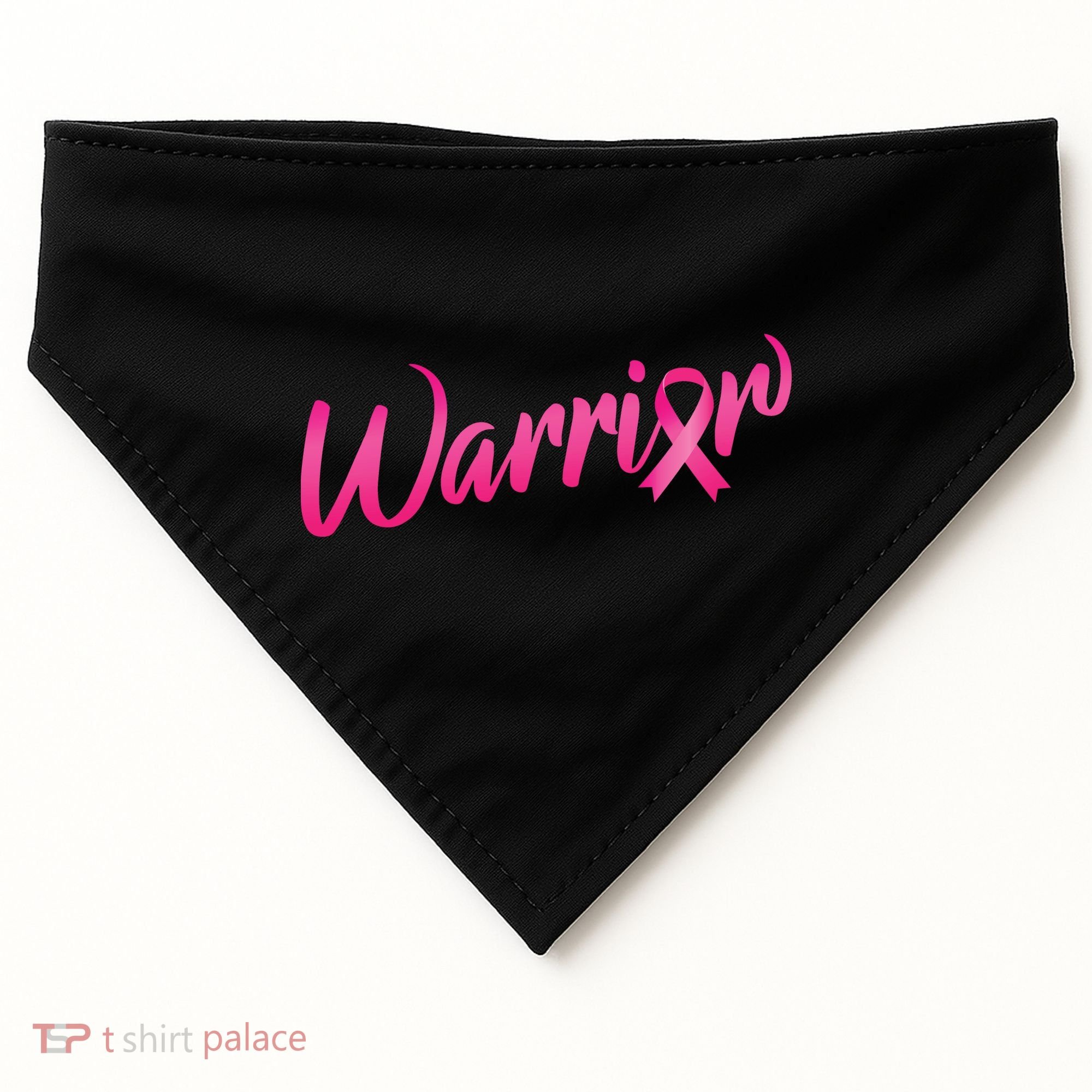 Breast Cancer Warrior USA-Made Doggie Bandana