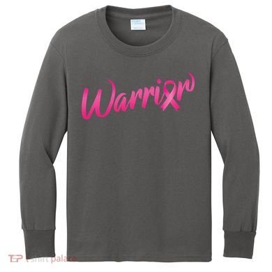 Breast Cancer Warrior Kids Long Sleeve Shirt