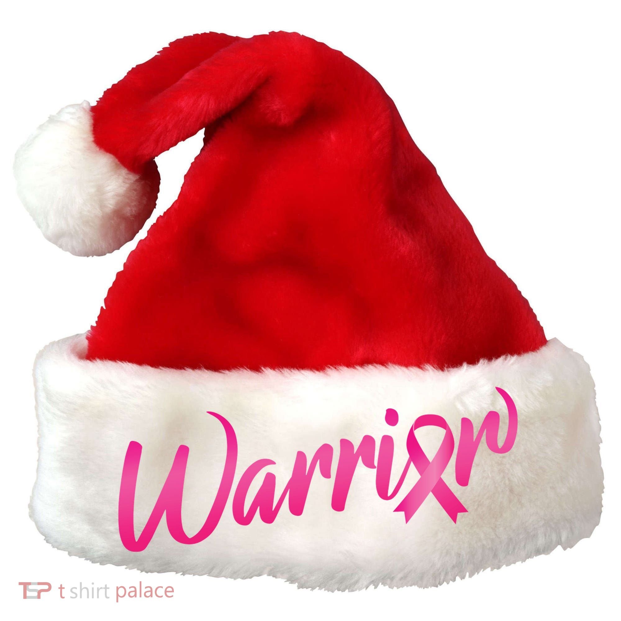 Breast Cancer Warrior Santa Hat