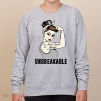 Brain Cancer Warrior Unbreakable Tee Brain Cancer Awareness Gift Women's Sweatshirt thumb 0