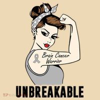 Brain Cancer Warrior Unbreakable Tee Brain Cancer Awareness Gift Tote Bag thumb 4
