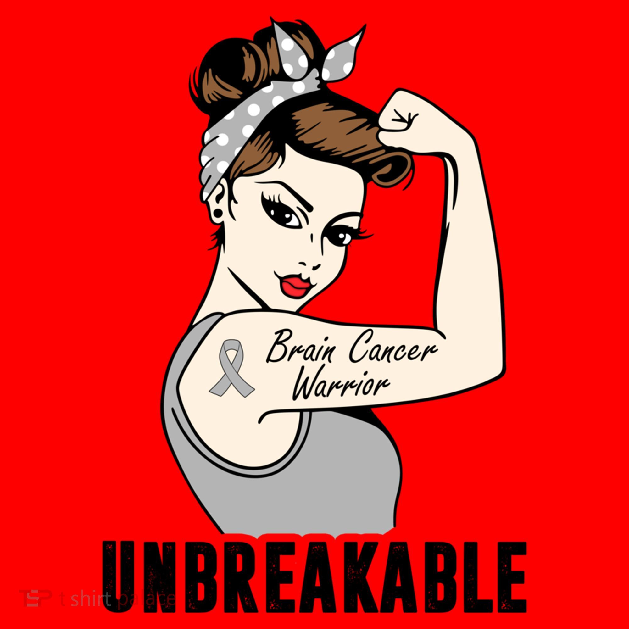 Brain Cancer Warrior Unbreakable Tee Brain Cancer Awareness Gift Santa Hat