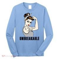 Brain Cancer Warrior Unbreakable Tee Brain Cancer Awareness Gift Long Sleeve Shirt thumb 0