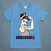 Brain Cancer Warrior Unbreakable Tee Brain Cancer Awareness Gift T-Shirt thumb 4