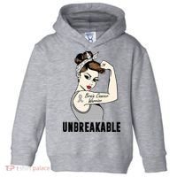 Brain Cancer Warrior Unbreakable Tee Brain Cancer Awareness Gift Toddler Hoodie thumb 0