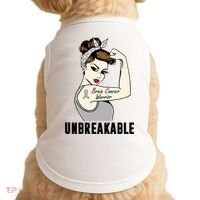 Brain Cancer Warrior Unbreakable Tee Brain Cancer Awareness Gift Doggie Tank thumb 0
