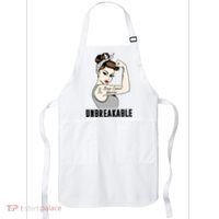 Brain Cancer Warrior Unbreakable Tee Brain Cancer Awareness Gift Apron thumb 0