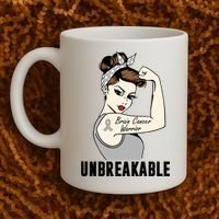 Brain Cancer Warrior Unbreakable Tee Brain Cancer Awareness Gift Coffee Mug thumb 2