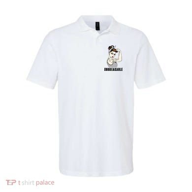 Brain Cancer Warrior Unbreakable Tee Brain Cancer Awareness Gift Polo