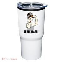 Brain Cancer Warrior Unbreakable Tee Brain Cancer Awareness Gift Tumbler thumb 0