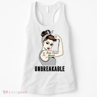 Brain Cancer Warrior Unbreakable Tee Brain Cancer Awareness Gift Women's Tank Top thumb 0