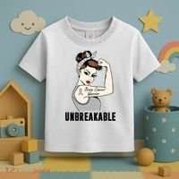 Brain Cancer Warrior Unbreakable Tee Brain Cancer Awareness Gift Toddler T-Shirt thumb 3