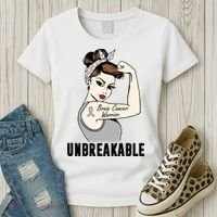 Brain Cancer Warrior Unbreakable Tee Brain Cancer Awareness Gift Women's T-Shirt thumb 3