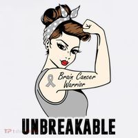 Brain Cancer Warrior Unbreakable Tee Brain Cancer Awareness Gift Women's T-Shirt thumb 6