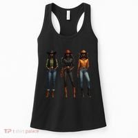 Black Cowgirl Western Rodeo Melanin Black History Texas Women's Tank Top thumb 0