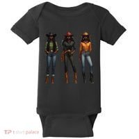 Black Cowgirl Western Rodeo Melanin Black History Texas Baby Bodysuit thumb 0
