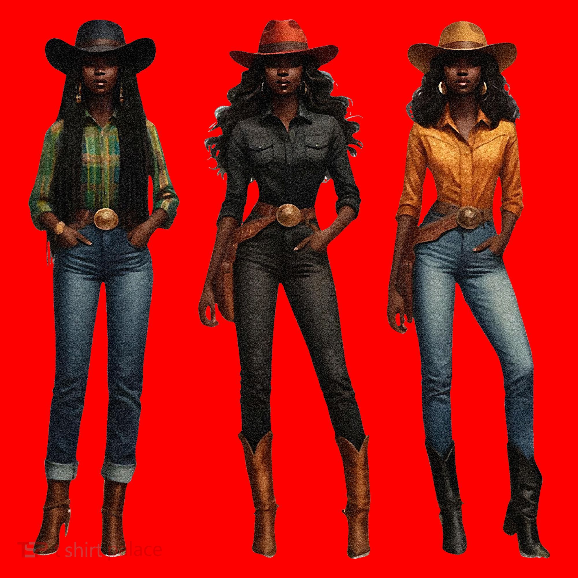 Black Cowgirl Western Rodeo Melanin Black History Texas Santa Hat
