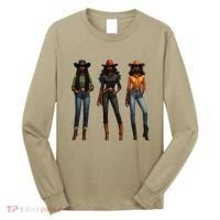 Black Cowgirl Western Rodeo Melanin Black History Texas Long Sleeve Shirt thumb 0