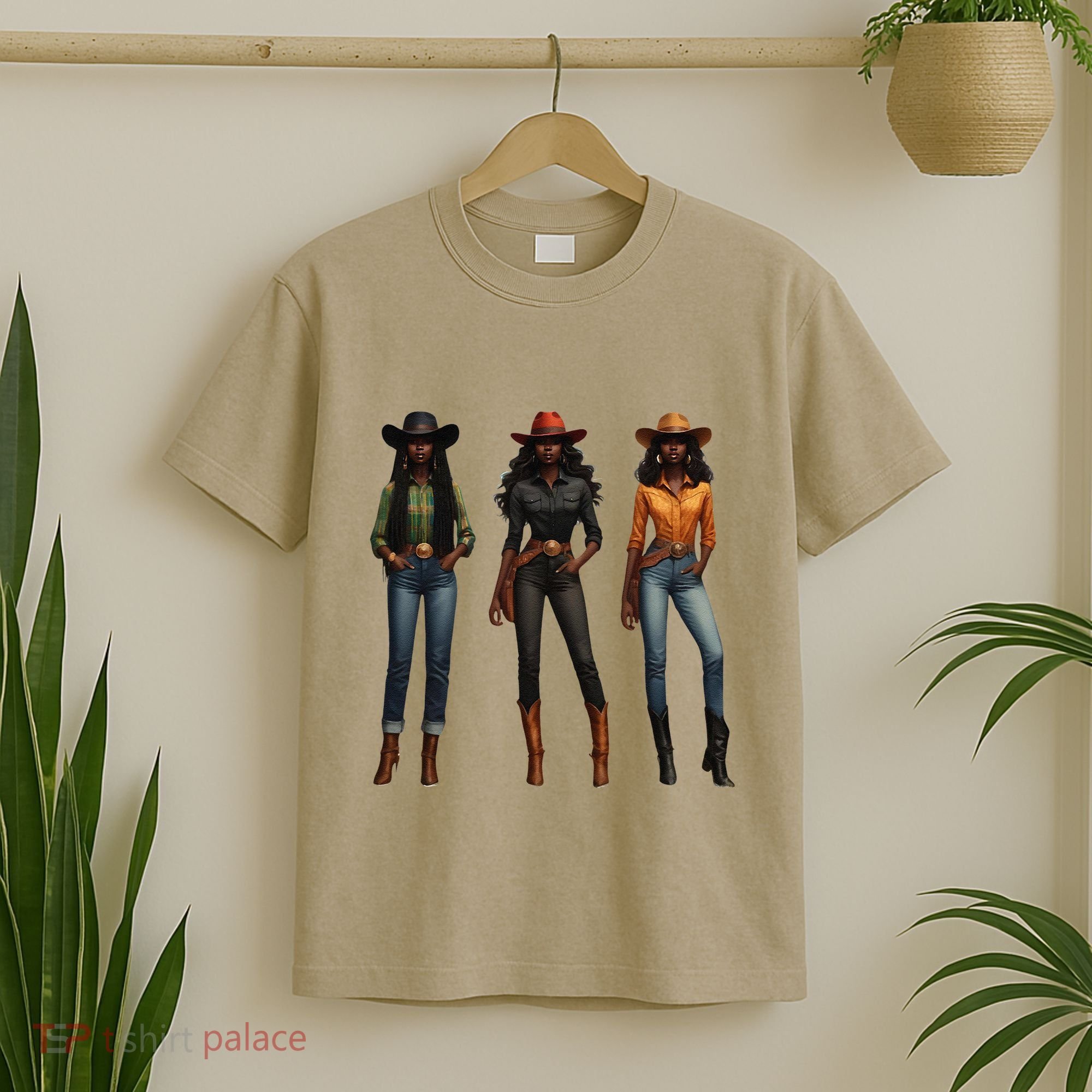 Black Cowgirl Western Rodeo Melanin Black History Texas T-Shirt