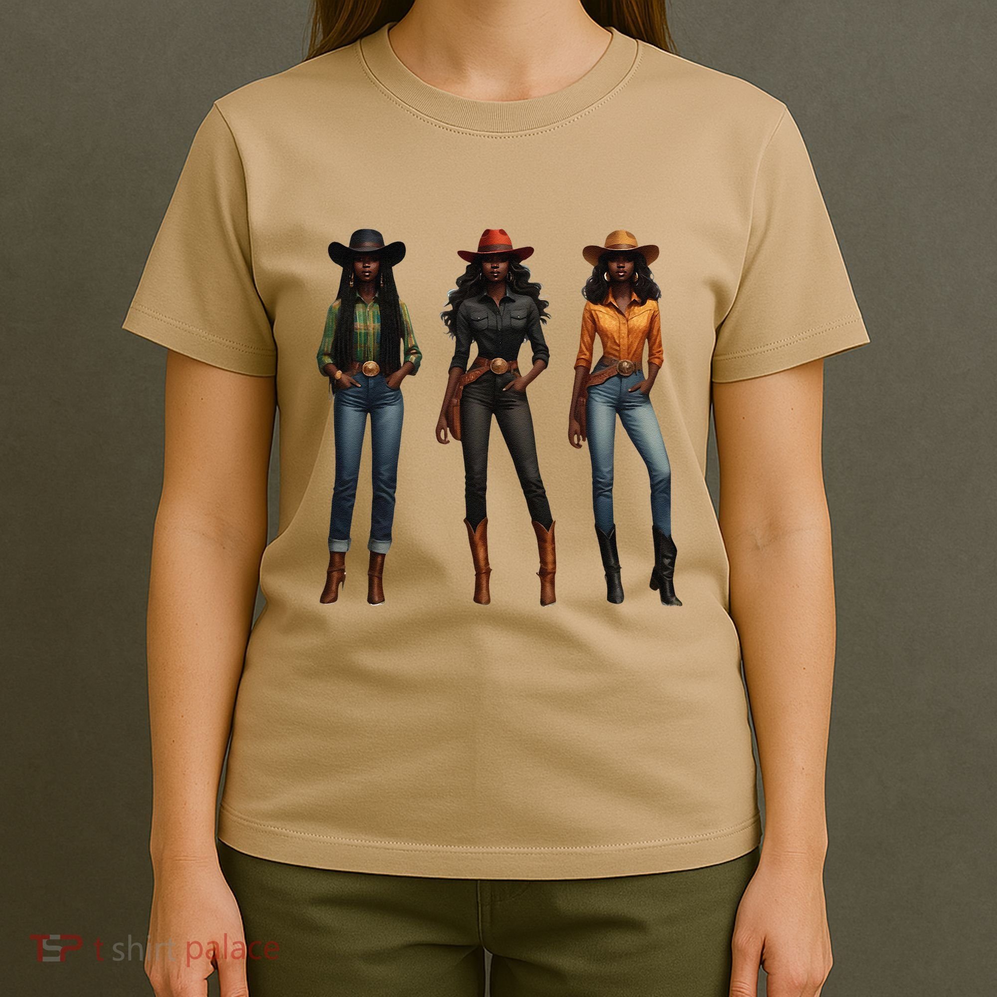 Black Cowgirl Western Rodeo Melanin Black History Texas T-Shirt
