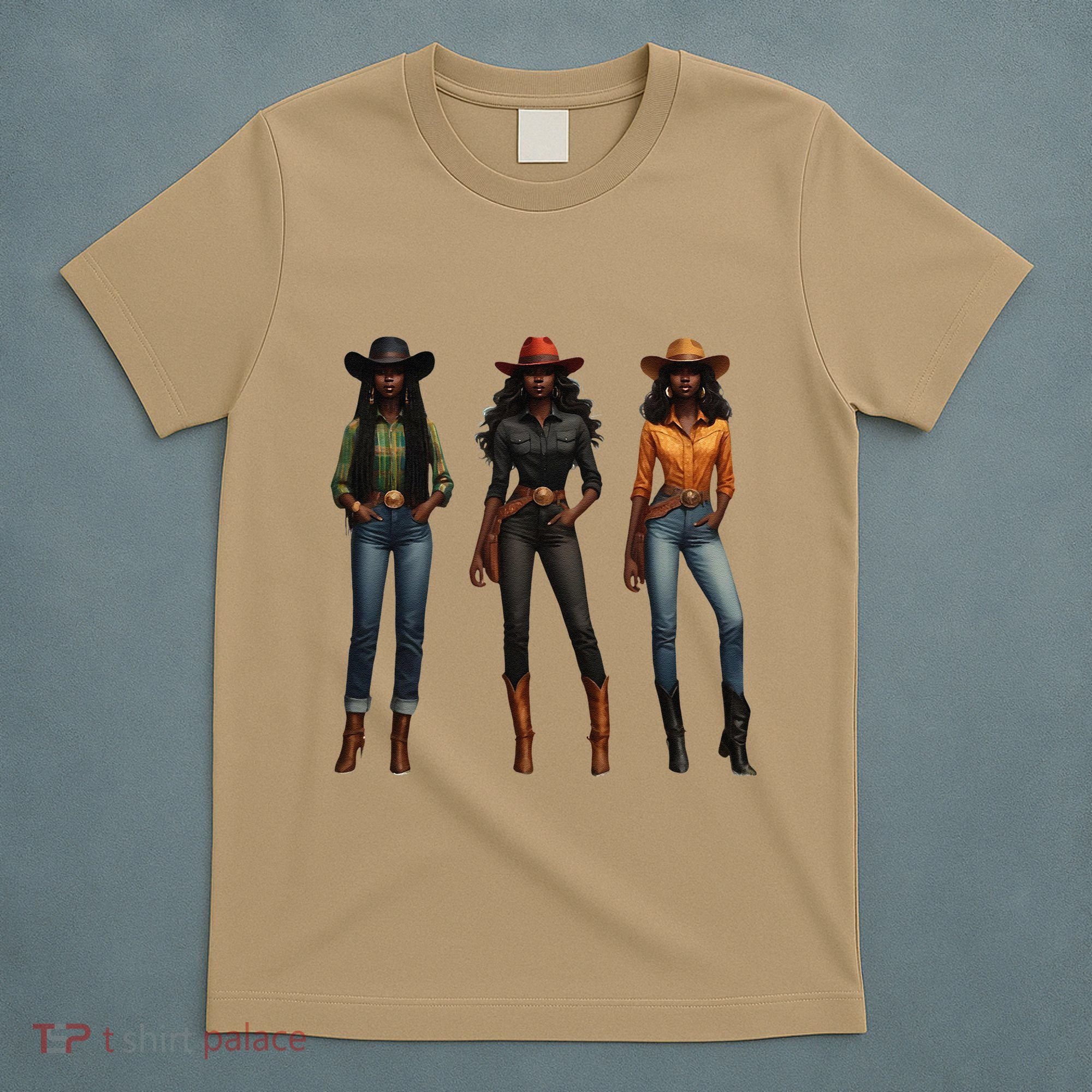 Black Cowgirl Western Rodeo Melanin Black History Texas T-Shirt