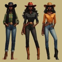 Black Cowgirl Western Rodeo Melanin Black History Texas T-Shirt thumb 7