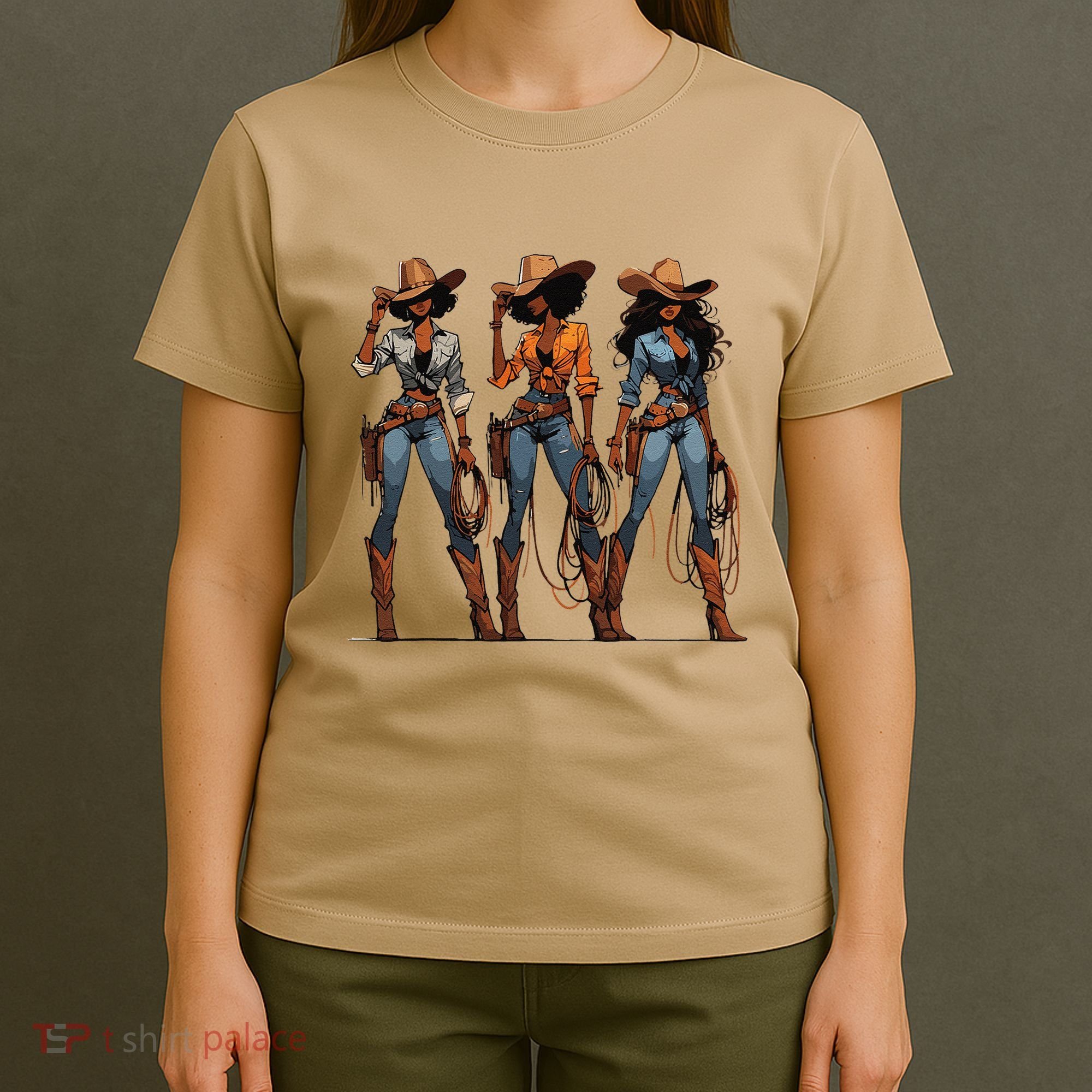 Black Cowgirl Western Rodeo Melanin Black History Texas T-Shirt