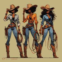 Black Cowgirl Western Rodeo Melanin Black History Texas Polo thumb 2