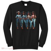 Black Cowgirl Western Rodeo Melanin Qween Black Girl Sweatshirt thumb 0