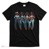 Black Cowgirl Western Rodeo Melanin Qween Black Girl T-Shirt thumb 0