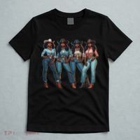 Black Cowgirl Western Rodeo Melanin Qween Black Girl T-Shirt thumb 5