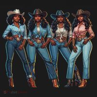 Black Cowgirl Western Rodeo Melanin Qween Black Girl Women's Tank Top thumb 5