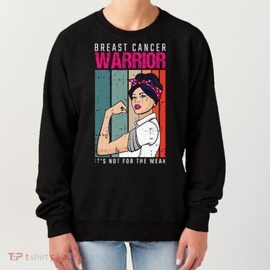 Breast Cancer Warrior Retro Unbreakable Survivor Fighter Gift Women's Sweatshirt