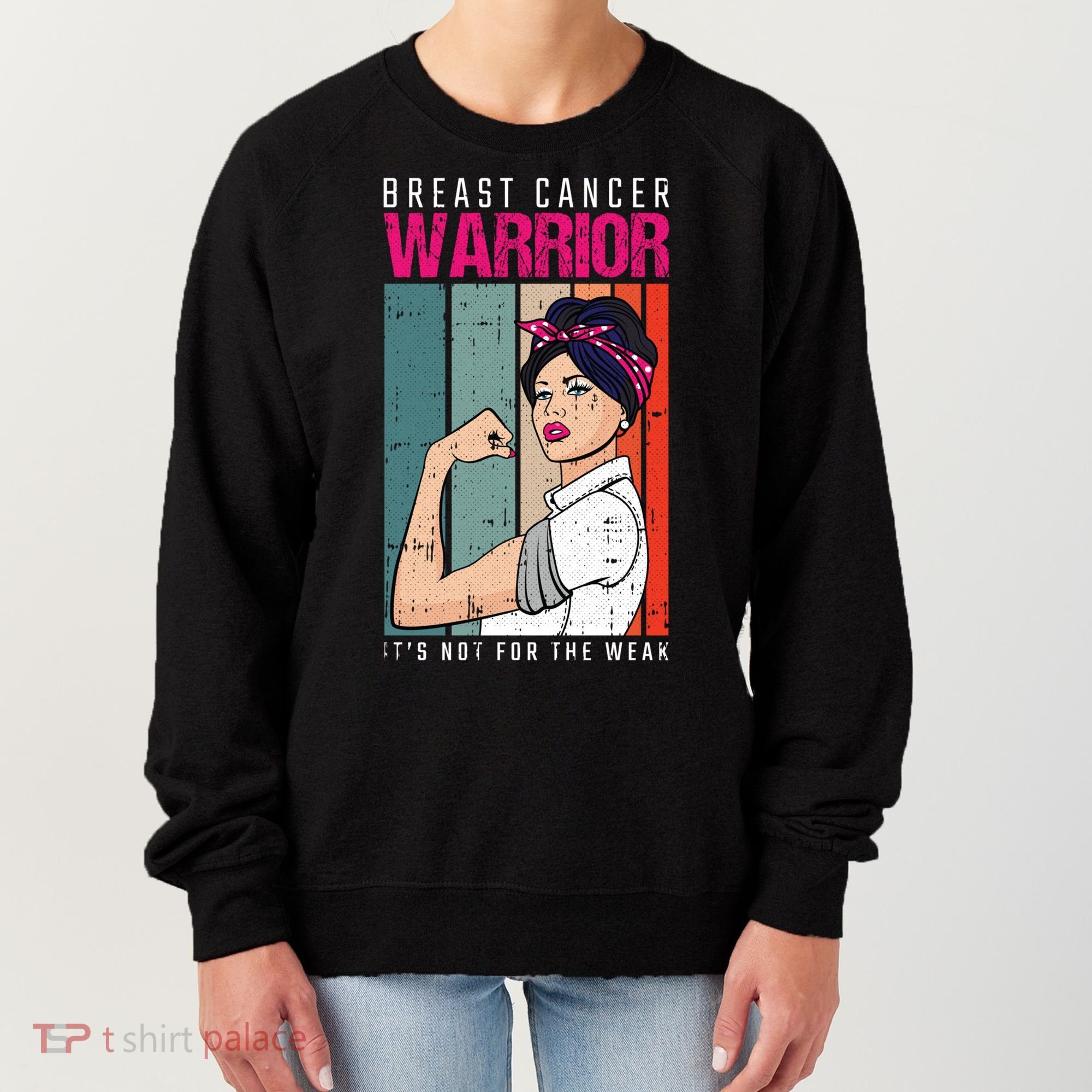 Breast Cancer Warrior Retro Unbreakable Survivor Fighter Gift Women's Sweatshirt