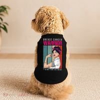 Breast Cancer Warrior Retro Unbreakable Survivor Fighter Gift Doggie Tank thumb 2