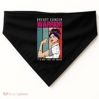 Breast Cancer Warrior Retro Unbreakable Survivor Fighter Gift USA-Made Doggie Bandana thumb 0