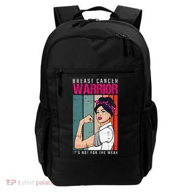 Breast Cancer Warrior Retro Unbreakable Survivor Fighter Gift Backpack