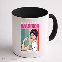 Breast Cancer Warrior Retro Unbreakable Survivor Fighter Gift Coffee Mug thumb 1
