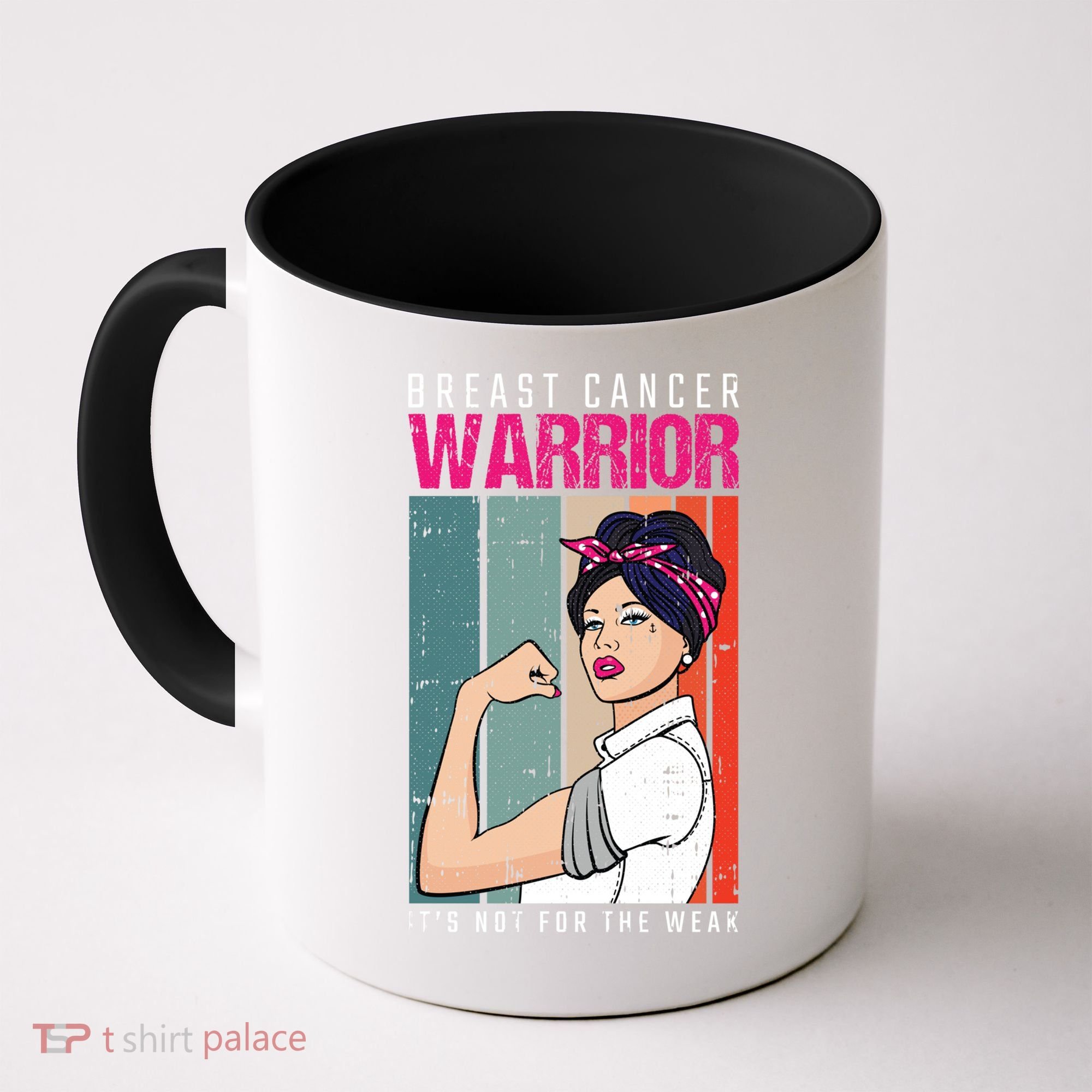 Breast Cancer Warrior Retro Unbreakable Survivor Fighter Gift Coffee Mug