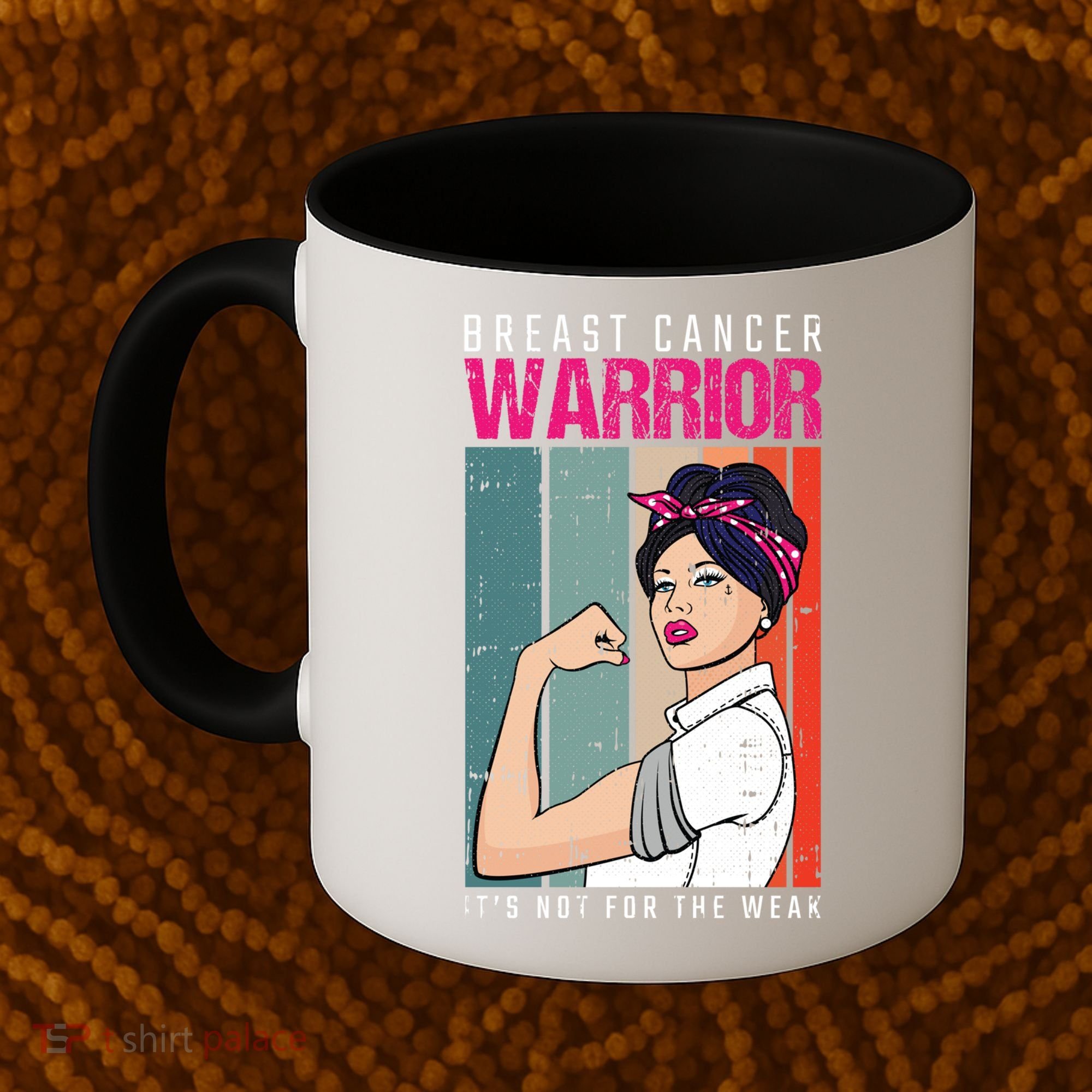 Breast Cancer Warrior Retro Unbreakable Survivor Fighter Gift Coffee Mug