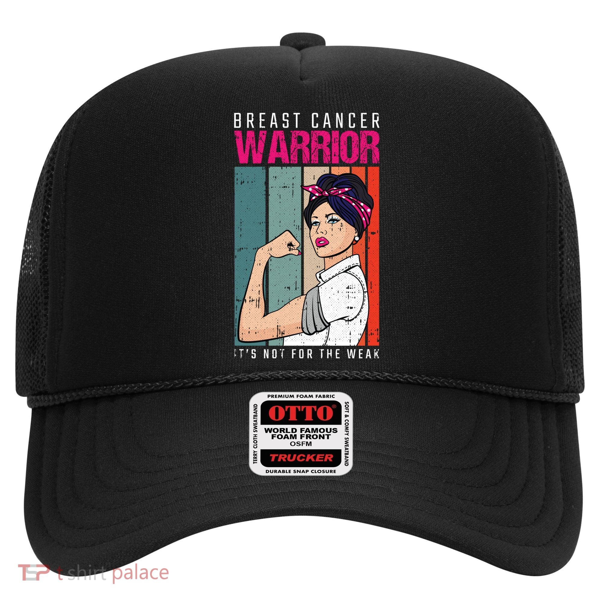Breast Cancer Warrior Retro Unbreakable Survivor Fighter Gift Hat