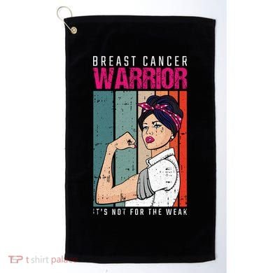 Breast Cancer Warrior Retro Unbreakable Survivor Fighter Gift Golf Towel
